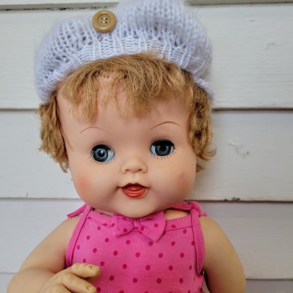 Toys Vintage Rubber Vinyl Doll With Big Head Old Squea Poshmark